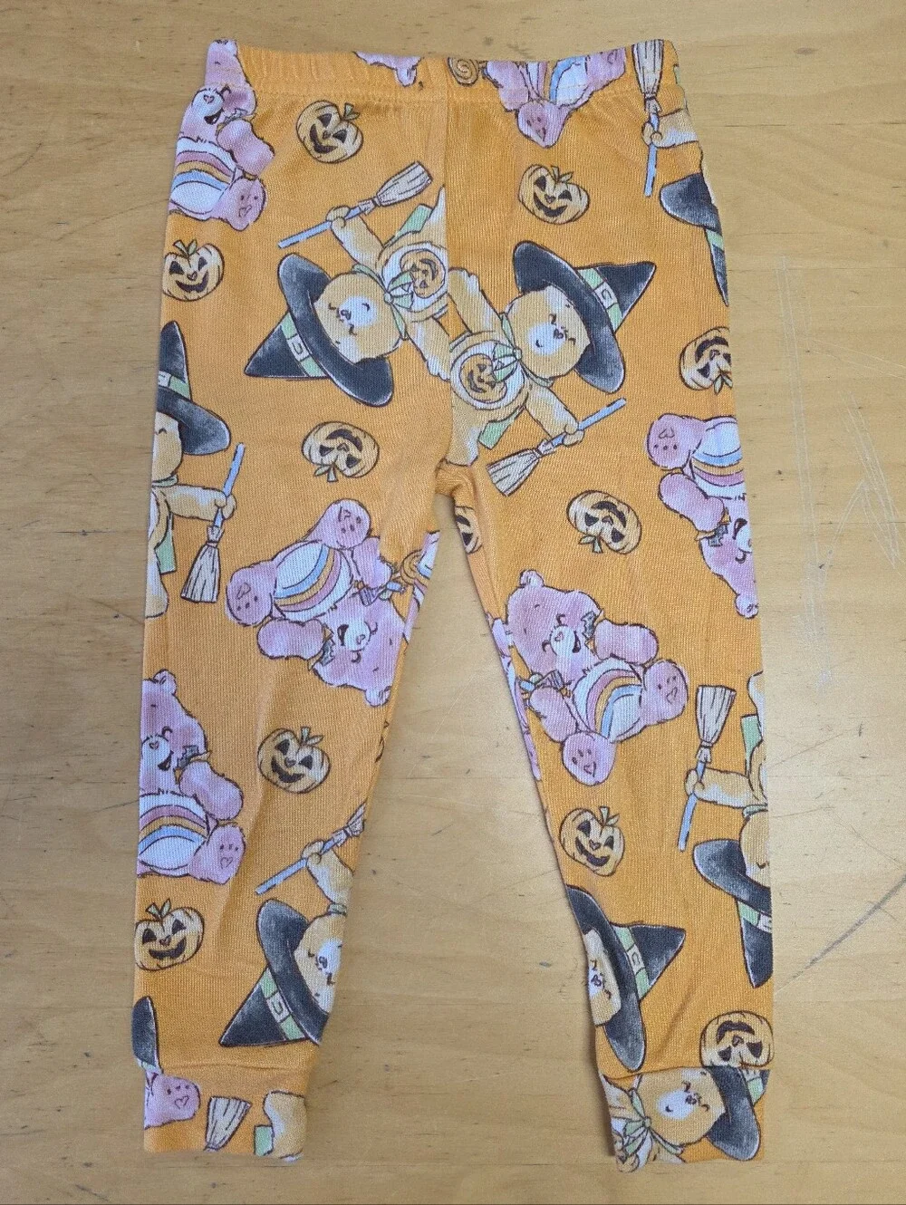 Care Bears Orange Halloween Witch Bear Pajama Set With Glow-in-the-Dark Fabric!